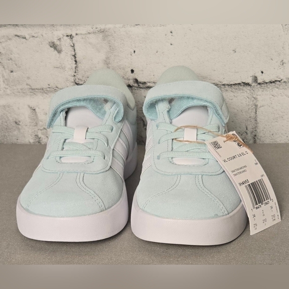 Adidas VL Court 3.0 EL C Kids Light Blue Skate Shoes NWT Size 2.5 - Picture 2 of 15